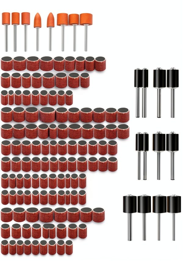 Sumsoctober Sanding Drum Kit 159PCS Rotary Tool Accessories-3