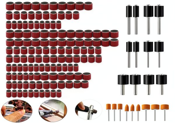 Sumsoctober Sanding Drum Kit 159PCS Rotary Tool Accessories-7