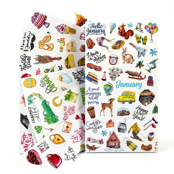 Perthlin Planner Stickers Multicolor 24 Sheets-0