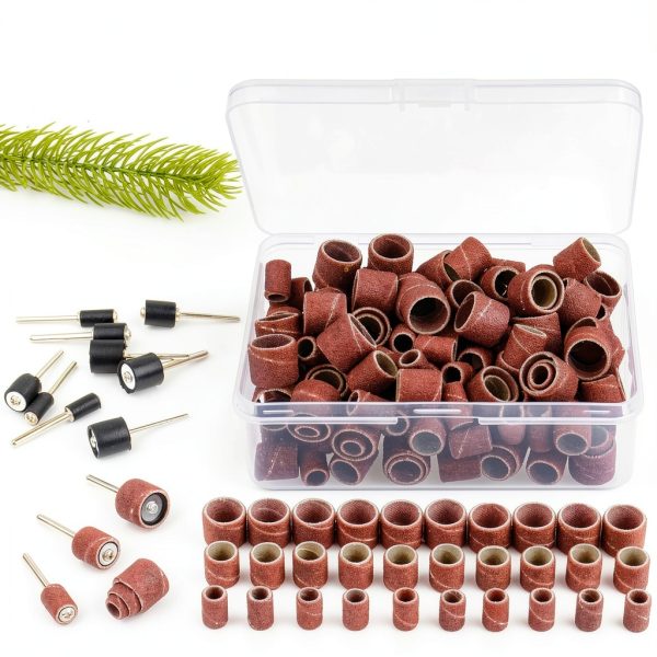 BAGTeck 150pcs Sanding Drums Kit Power Rotary Tool Sanders-6