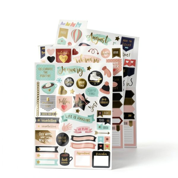ZICOTO Waterproof Planner Stickers Gold Foil 1250-5