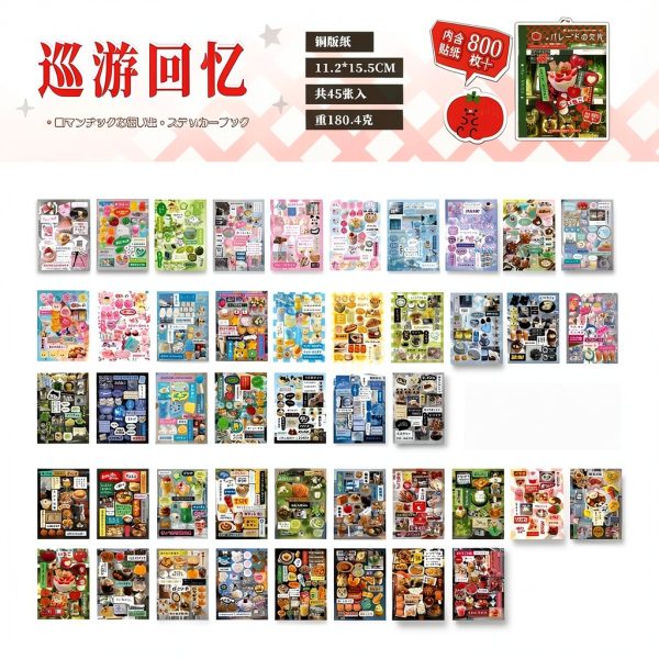 XronSlute Red Paper Stickers Office Supplies-1