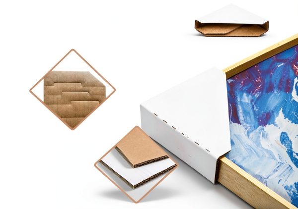 Zipcase 120 Pack Adjustable Cardboard Corner Protectors, Fit 1”,1.5” and 2.2” Frames, Corner Protectors for Shipping, Cardboard Packing Corner, Packaging Edge Protector, Cardboard Shipping Corners-4